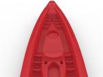 Red Rotational Molding Kayak Plastic Sit On Top MDPE Kayak With Double Wall Lid