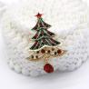 Buy cheap Small Fashion Brooch Pin Christmas Tree Shape With White Crystal Diamond OEM from wholesalers