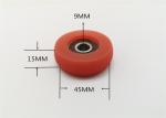 Roland Printer Spare Parts PU Cladding Bearing Rubber Press Paper Wheel 45*15