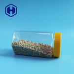 Bulk 670ml Transparent Plastic Packaging Jar Hexagon Wide Mouth PET Food