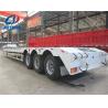 Buy cheap Mechanical/Air Suspension low flat bed/low boy semi truck trailer with 60tons capacity from wholesalers