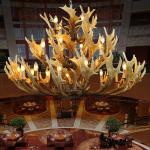 Real deer antler chandelier horn ceiling lamps light fixtures (WH-AC-07)