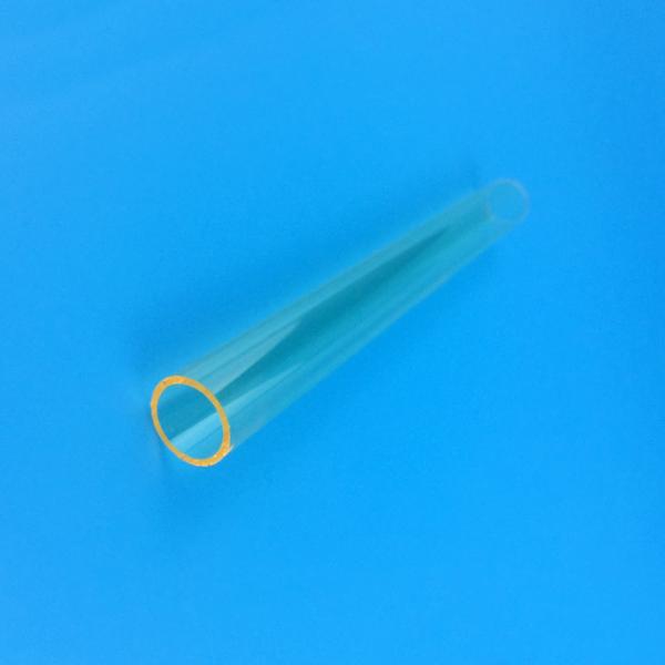 Buy cheap Yellow Transparent Quartz Tube Samarium Doped High Temperature Shock Resistance from wholesalers