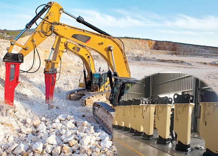 Box Type 1 ton Excavator Rock Breaker For Cat Hitachi Komatsu Hammer