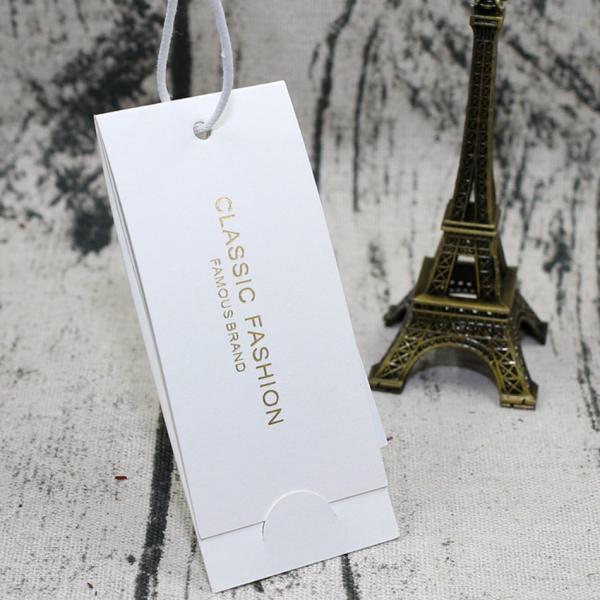 Buy cheap Custom Clothing T Shirt Hang Tags White Color Fashionable Square Shape from wholesalers