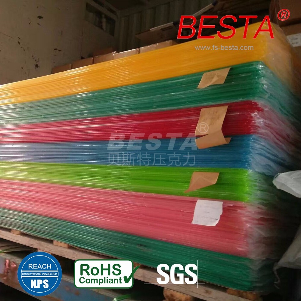 High Light Transmission Colored Acrylic Sheets from Mitsubishi PMMA Acrylic