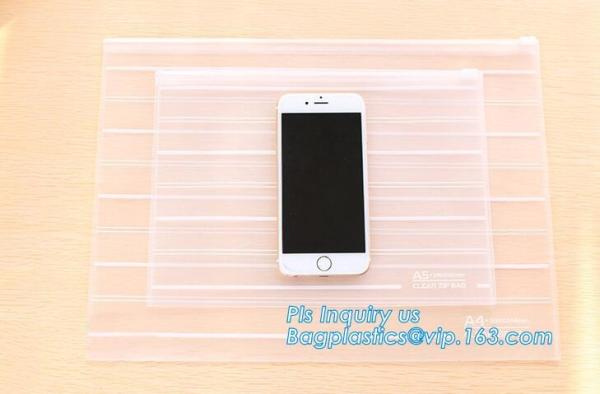 slider vinyl zipper bag for gift packaging, packaging suited frosted PVC/EVA