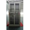 Buy cheap Glass/steel door swing open steel cupboard cabinet Knocked down structure/white/grey color/cam lock from wholesalers