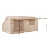 Buy cheap Outdoor Camping Tents 410*270*200CM Waterproof Beige Cotton Inflatable Tent for 3-4 People Forest Hut Style Lightweight and Durable for Outdoor from wholesalers