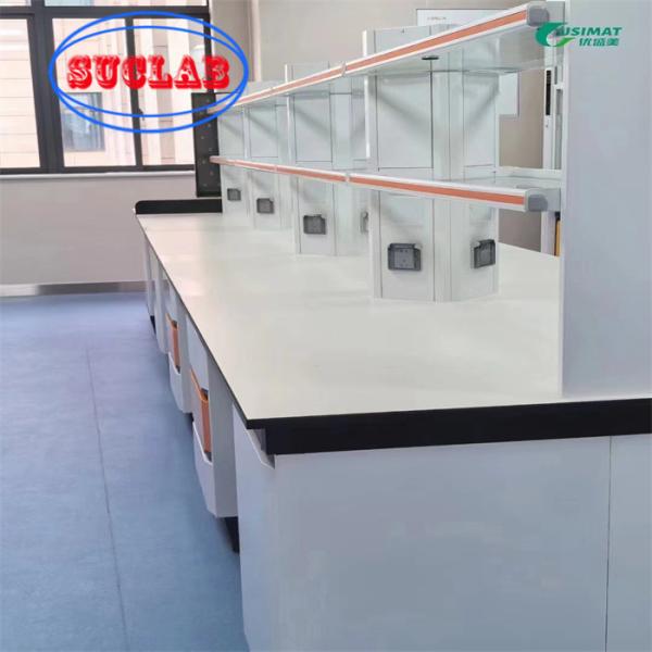 Polished School Chemistry Lab Furniture Design With Customizable Color Storage