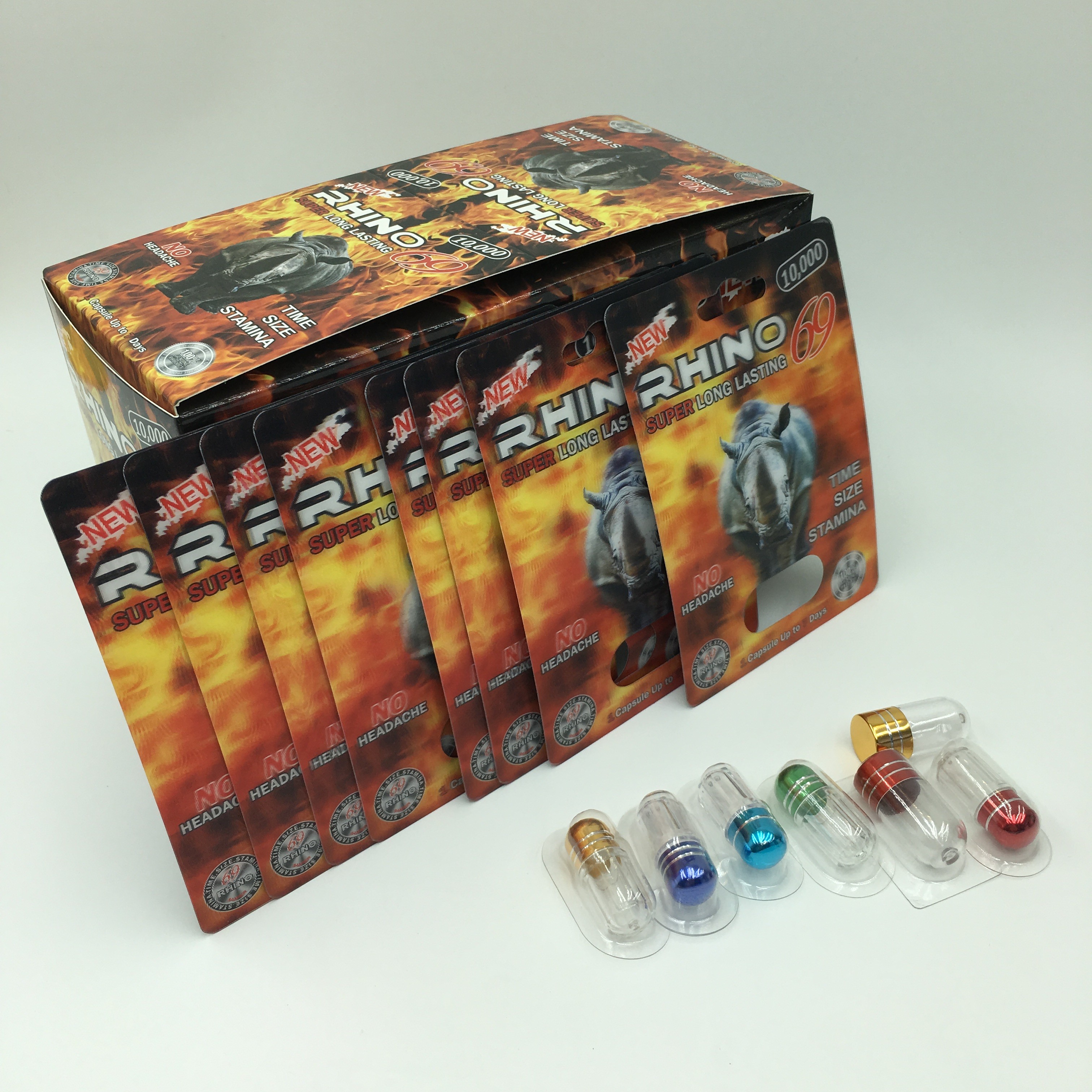 RHINO Pill 60*80cm PVC 3D Lenticular Card With Bullets