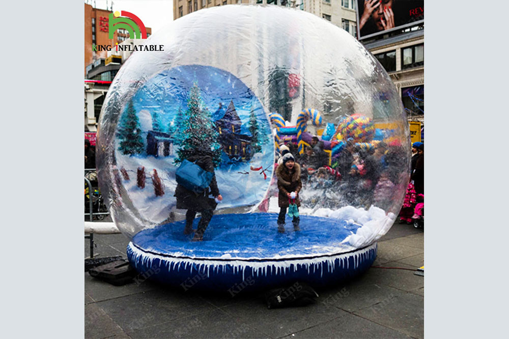 Christmas Giant Inflatable Snow Globe 10Ft HOutdoor Commercial Inflatable Snowball Transparent Christmas Decoration