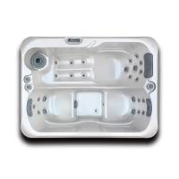 Buy cheap Modern 3 People Acrylic Whirlpools Spa Hot Tub Outdoor Bathtub With LED Light product