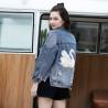 Buy cheap Swan Print Hole Cowboy Ladies Jackets Coats from wholesalers