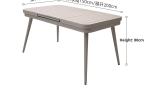Outdoor Patio Dining Table With Stackable Chairs For Terrace