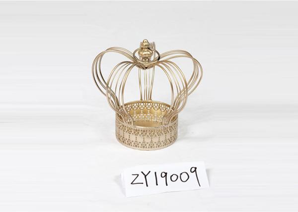 Buy cheap Metal Crown Shape Iron Pedestal Pillar Candle Holder from wholesalers