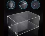 Shoe Box Packing Clear Acrylic Display Case With Magnets Lid Sneaker