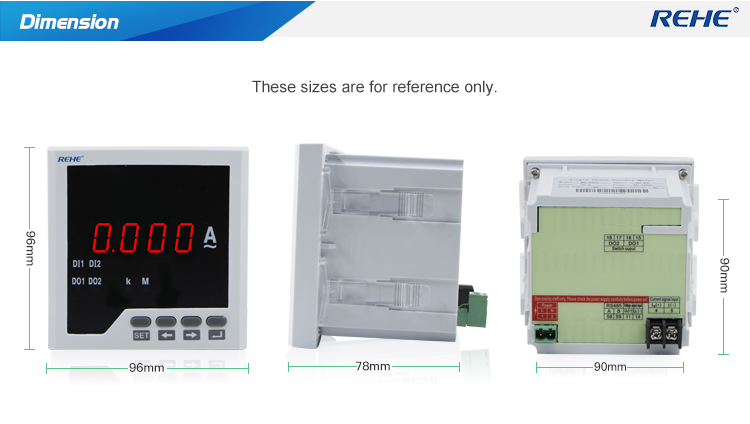 80*80 Single phase ampere meter/current panel meter for distribution box