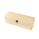 Personalized Wooden Wine Box – Single Bottle Gift Case with Hinged Lid – Ideal