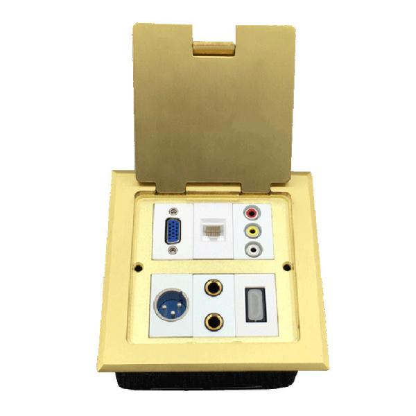 Buy cheap VGA Audio HDMI Multimedia Combination Brass Floor Ground Sockets Outlet Box Waterproof from wholesalers