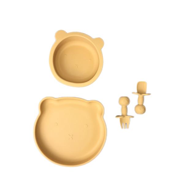 Buy cheap Durable Mini Suction Plate And Bowl Set Silicone Bear Shape For Baby Feeding from wholesalers