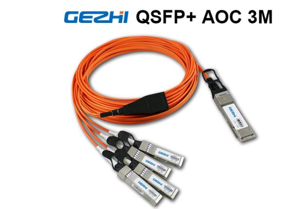 Buy cheap QSFP+ To 4x SFP+ DAC AOC Cables , 3 Meter QDR Breakout Fiber Optic Cable 40Gb/S from wholesalers
