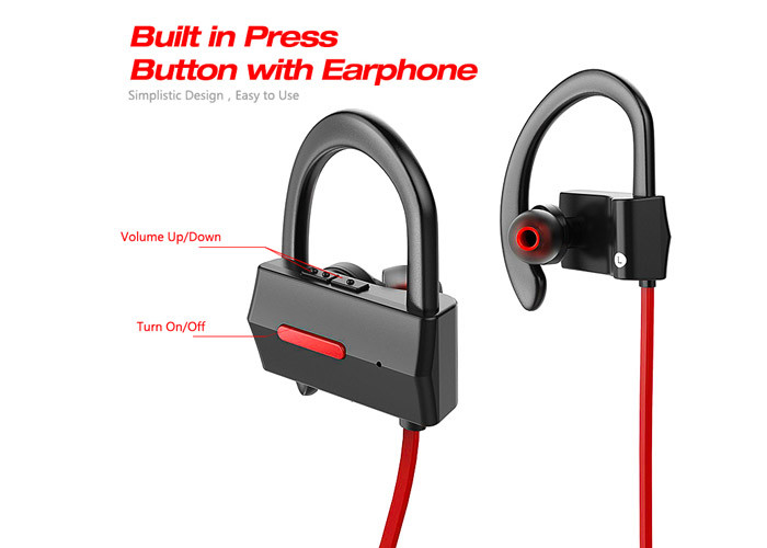 Lightweight Wireless Bluetooth Sport Earbuds ABS Material Waterproof IPX4