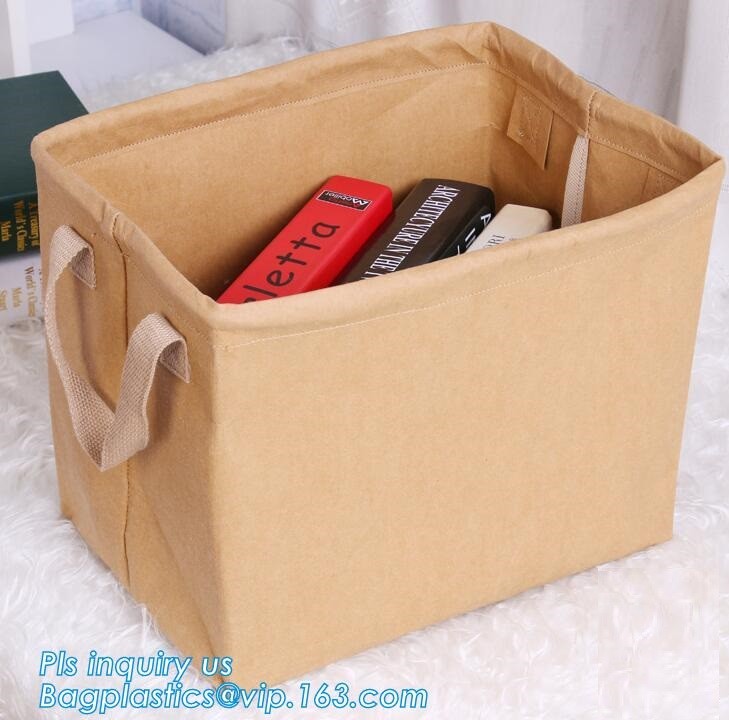 washable paper and tyvek foldable storage sack basket, tyvek bag waterproof storage container hamper baskets bagplastics