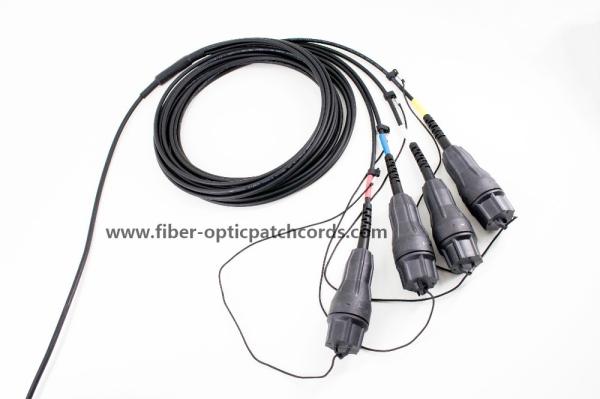 Outdoor UL94-V0 Fiber Optic Patch Cord Fullaxs LC To LC 8Core Single Mode 8fiber