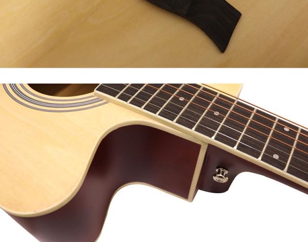 Cheap Handmade Acoustic Practice Guitar 38'' for beginer OEM Provided Paisen