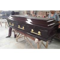 Buy cheap Black Walnut Color Wooden Coffins European Style Exterior Polyester Paint product