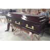 Buy cheap Black Walnut Color Wooden Coffins European Style Exterior Polyester Paint from wholesalers