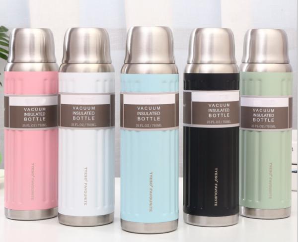 Buy cheap 750ml Insulated Stainless Steel Flask Bottle , Wide Mouth Thermos Bottle from wholesalers