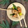 Buy cheap Eco-Friendly Cutlery Bamboo Raw Material Disposable Tableware Set Knife Forks Spoons from wholesalers