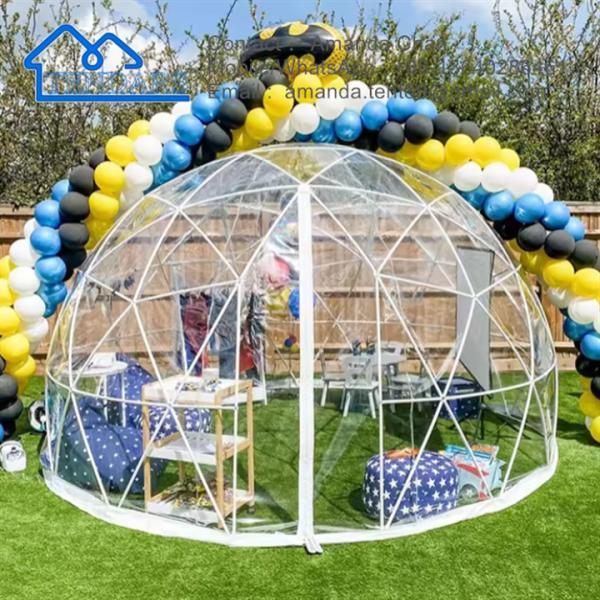 Attractive Aluminium Frame Geodesic Dome Camping Tent For Restaurant Or Hotel On