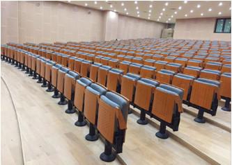 Buy cheap Fabric Padded Retractable Bleacher Seating Primy Upholstery For Entertainment Center from wholesalers