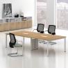 Buy cheap Meeting Room Oak Color Wood 6 Person Modern Conference Table from wholesalers