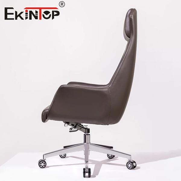 Buy cheap Brown Swivel Leather Chair Classic Style Custom Commercial Office Chairs from wholesalers