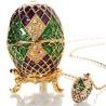 Buy cheap Enamel Green Faberge Egg Jewelry Box Faberge Easter Egg Trinket Box Gift Box Decoration Faberge Egg Jewelry Trinket Box from wholesalers