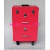 Buy cheap Professional Makeup Cases On Wheels , Black Pu Leather Cosmetic Trolley Case from wholesalers
