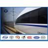 Buy cheap Steel Q420 Material High Speed Train Galvanized Steel Pole , Round Metal Pole One Section from wholesalers