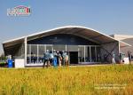 Dome Shape Outdoor Party Tent Tempered Glass Walls And Glass Door