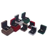 Jewelry Boxes Material LED Velvet for Customized Size Hanhong Logo Embossed Ring