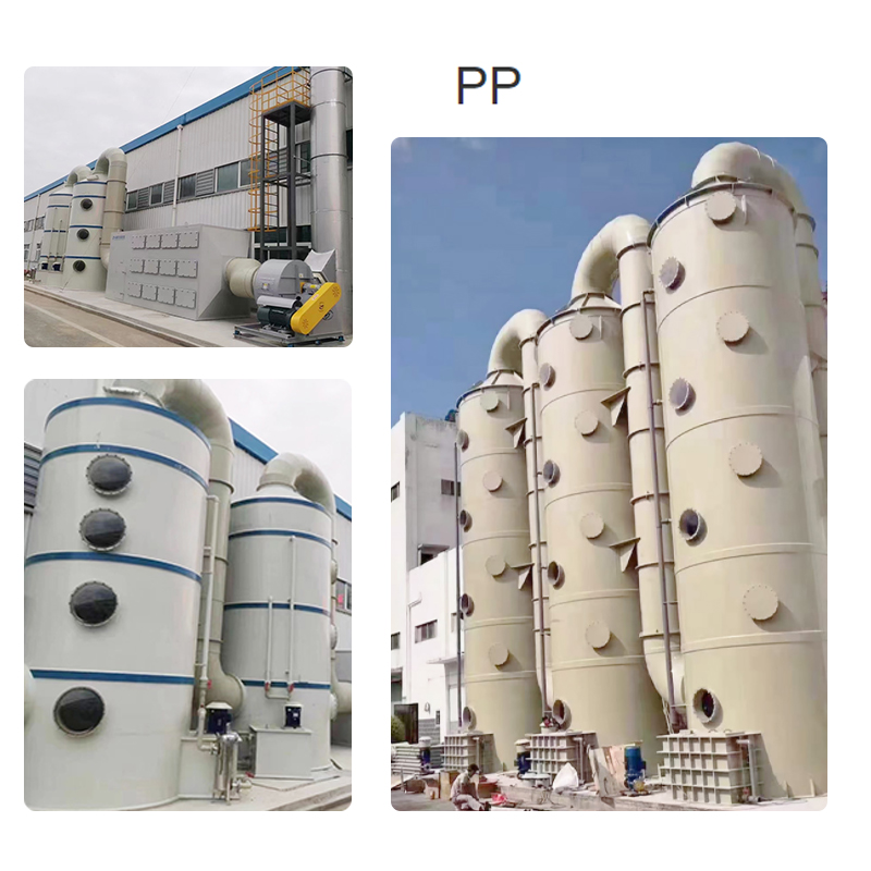 PP Gas Scrubber Spray Tower for Treating Industrial Waste Gas in Fertilizer Production
