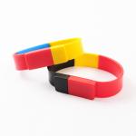 Three Colors Wristband Usb Drive 2.0 3.0 Logo Printed Usb Flash Drives 256GB