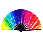 Large Size Bamboo Customized Hand Fans Rave Fan Loud Fan 33cm 13inch