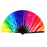 Buy cheap Large Size Bamboo Customized Hand Fans Rave Fan Loud Fan 33cm 13inch from wholesalers