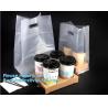 Buy cheap Disposable cup carrier bag, carry bag, cup handle bag, handy bag, die cut bag, handle carry bag, grocery bag, bakery pac from wholesalers