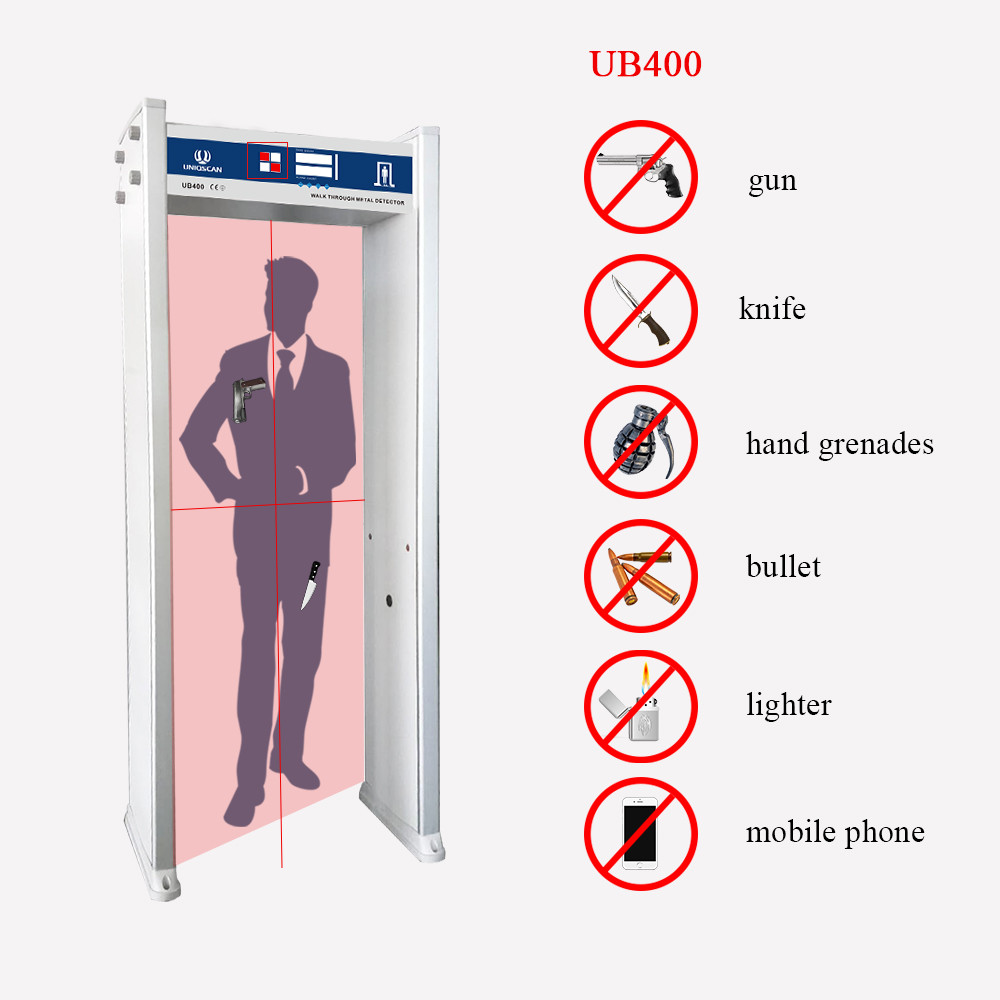 AC 85V-264V 8KHZ 4 Zones Walk Through Metal Detector