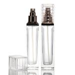 30ml 50ml 80ml 100ml Transparent Glass Pump Bottle For Serum Essential Oil